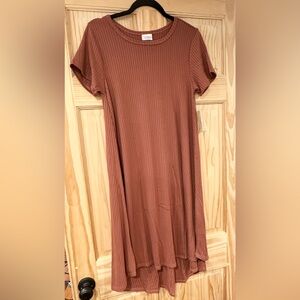 XS NWT LuLaRoe Ribbed Rust Colored Carly Dress